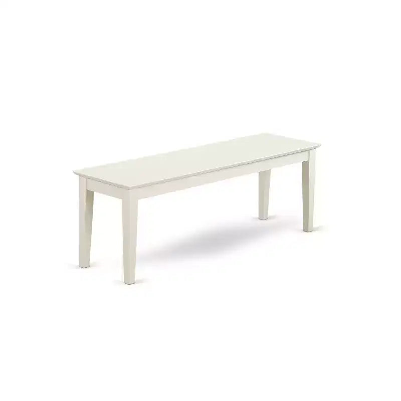 HomeStock Belmont Set pranzo da 5 pezzi per 6 persone - Tavolo da pranzo e 2 sedie e 2 panche in lino bianco