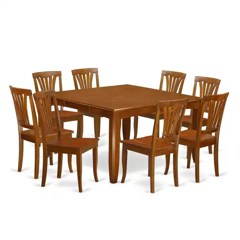 HomeStock Belmont Set da pranzo con tavolo allungabile e 8 sedie Parson