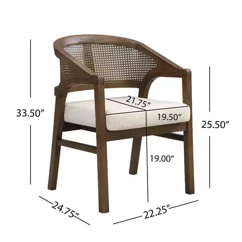 Christopher Knight Home Grace Set da pranzo contemporaneo 7 pezzi in legno di gomma e rattan con tavolo rettangolare di grandi dimensioni
