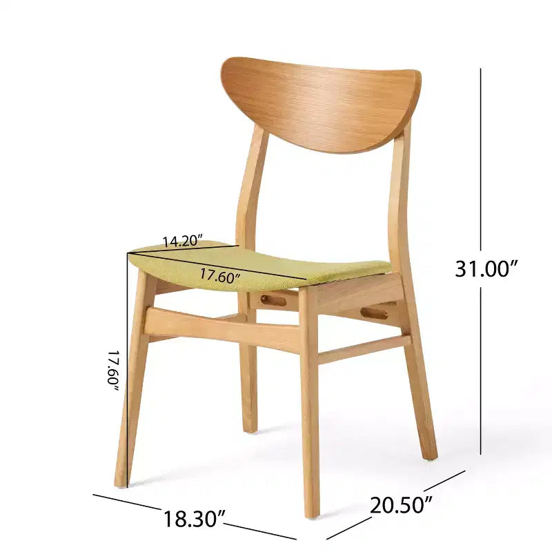 Christopher Knight Home Set da Pranzo Chennault 7 Pezzi in Legno e Tessuto