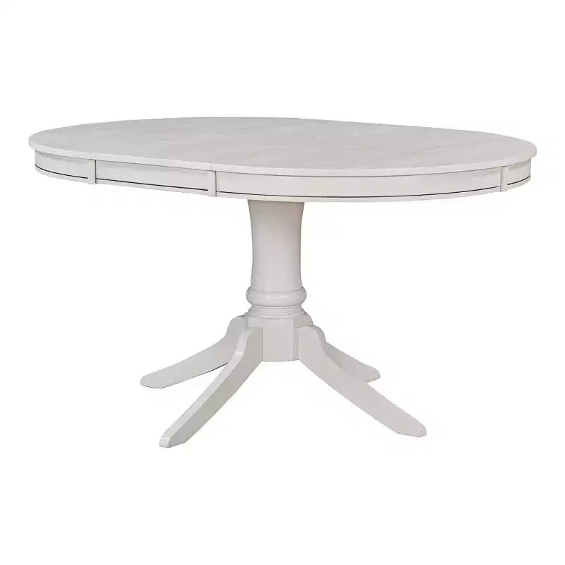 Set tavolo da pranzo rotondo allungabile per 4 persone, set da pranzo stile rustico e 4 sedie imbottite