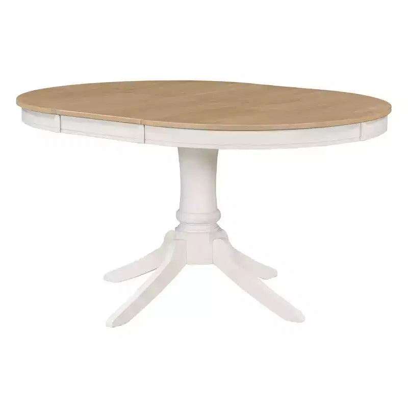 Set tavolo da pranzo rotondo allungabile per 4 persone, set da pranzo stile rustico e 4 sedie imbottite