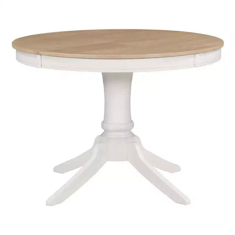 Set tavolo da pranzo rotondo allungabile per 4 persone, set da pranzo stile rustico e 4 sedie imbottite