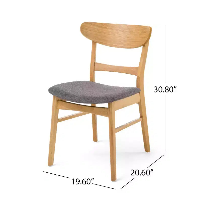 Christopher Knight Home Bryner set da pranzo di 5 pezzi in legno rivestito in tessuto moderno di metà secolo