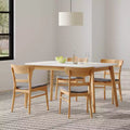 Christopher Knight Home Bryner Mid-Century Modern Fabric Upholstered Wood 5 Piece Dining Set