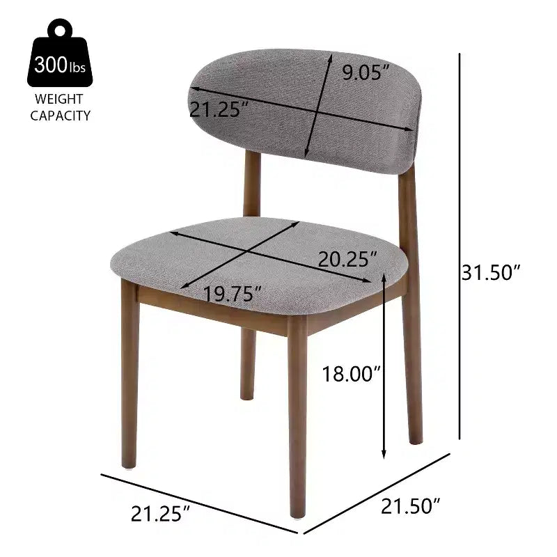 Christopher Knight Home Volgrun, set da pranzo di 5 pezzi in legno di gomma e tessuto, stile moderno di metà secolo
