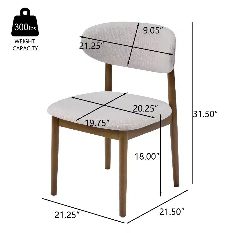 Christopher Knight Home Volgrun, set da pranzo di 5 pezzi in legno di gomma e tessuto, stile moderno di metà secolo