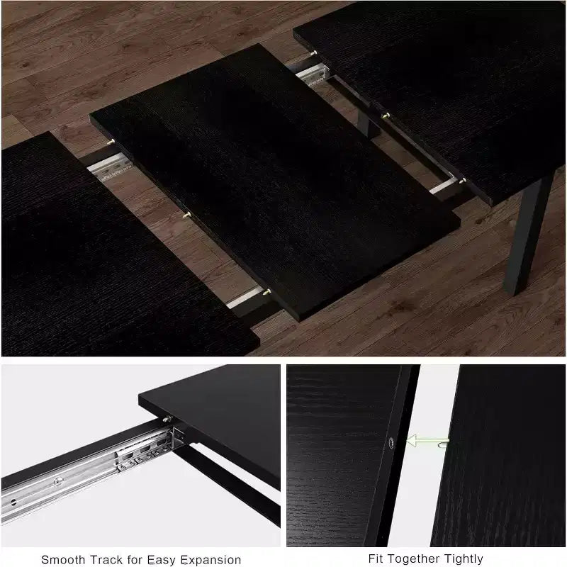 Set da Pranzo Estensibile da 5 Pezzi, Tavolo da Cucina con 2 Sedie e 2 Panche, Set Tavolo da Pranzo per 4-6 Persone, Tavolo da Colazione Salvaspazio