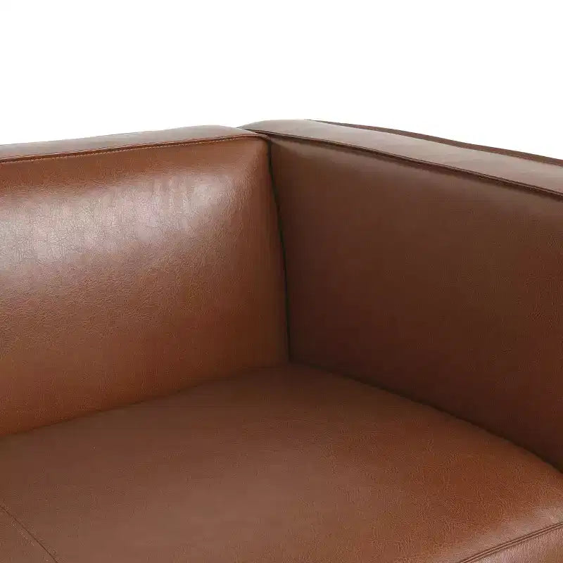 Christopher Knight Home Goyette Contemporary Faux Leather 3 Piece Living Room Sofa Set