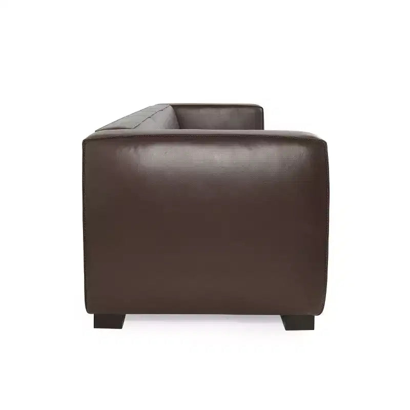 Christopher Knight Home Goyette Contemporary Faux Leather 3 Piece Living Room Sofa Set