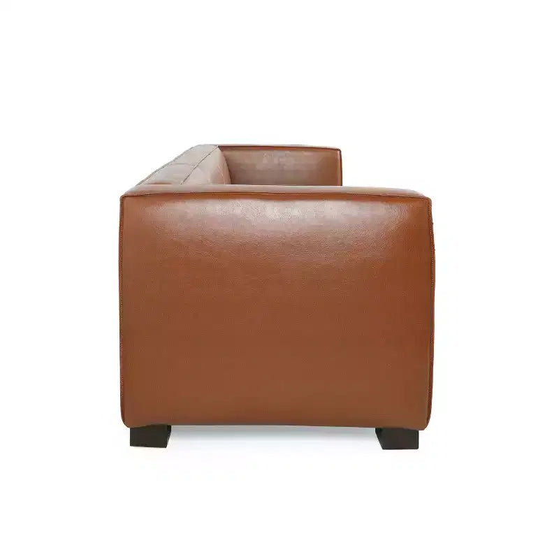 Christopher Knight Home Goyette Contemporary Faux Leather 3 Piece Living Room Sofa Set