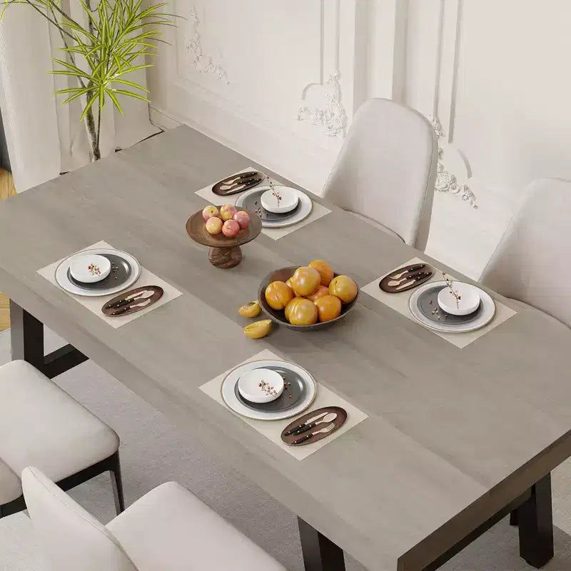 Tavolo da pranzo da 71 pollici per 6-10 persone, tavolo da cucina rettangolare moderno in stile rustico, con piedini regolabili e robusta struttura in metallo, per sala da pranzo, soggiorno, senza sedie