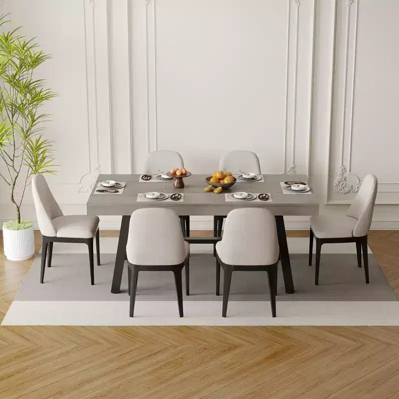 Tavolo da pranzo da 71 pollici per 6-10 persone, tavolo da cucina rettangolare moderno in stile rustico, con piedini regolabili e robusta struttura in metallo, per sala da pranzo, soggiorno, senza sedie