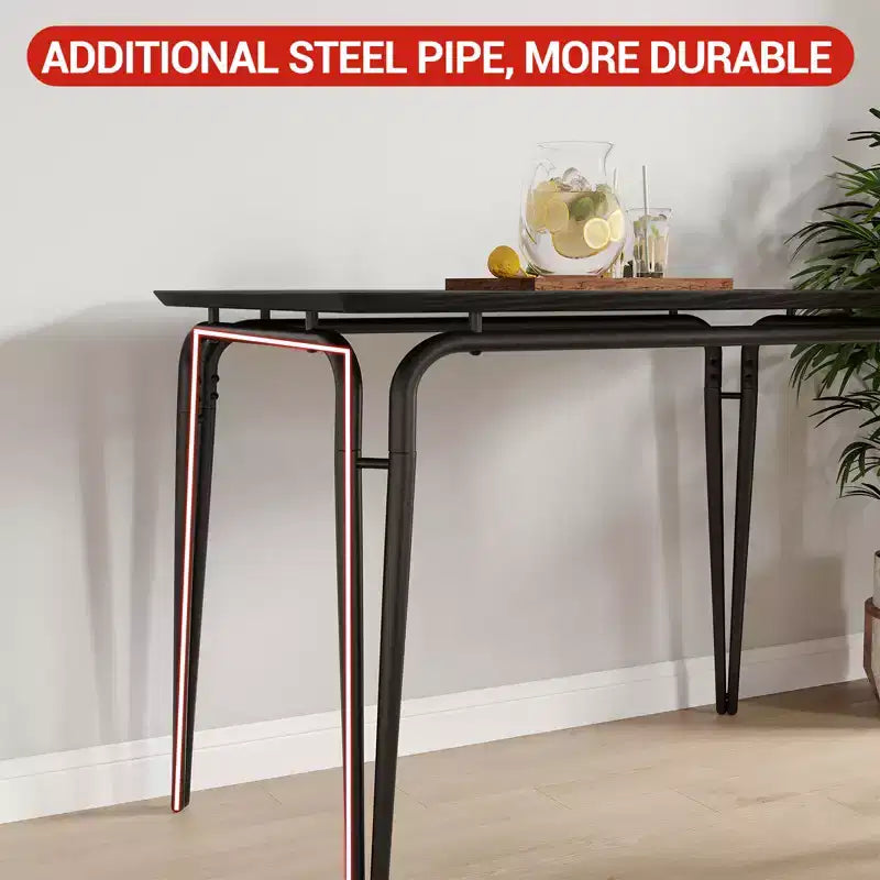 Tavolo da pranzo per 4, Tavolo piccolo e sedie set da 4, Set quadrati da pranzo con 4 sedie, Set da 5 pezzi per cucina e sala da pranzo per piccoli spazi, Appartamento