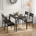 Dining Table for 4,Small Table & Chairs Set of 4,Square Dinette Set with 4 Chairs,5 Piece Kitchen & Dining Room Sets for Small Space,Apartment