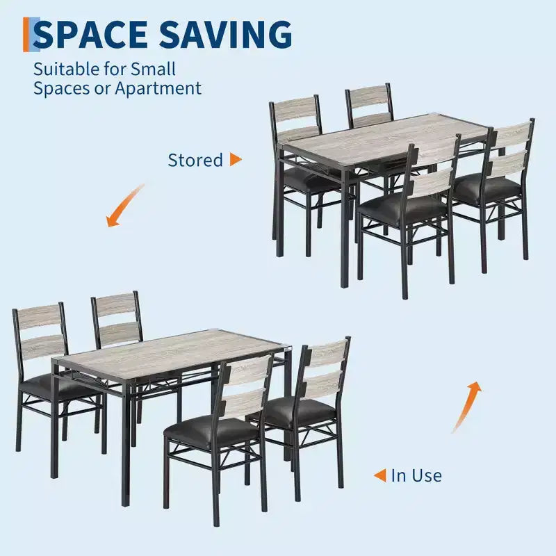 Set tavolo da pranzo per 4, con 4 sedie imbottite, set da 5 pezzi tavolo da cucina e sala da pranzo in legno con protezione angolare per cucina, appartamento, piccoli spazi