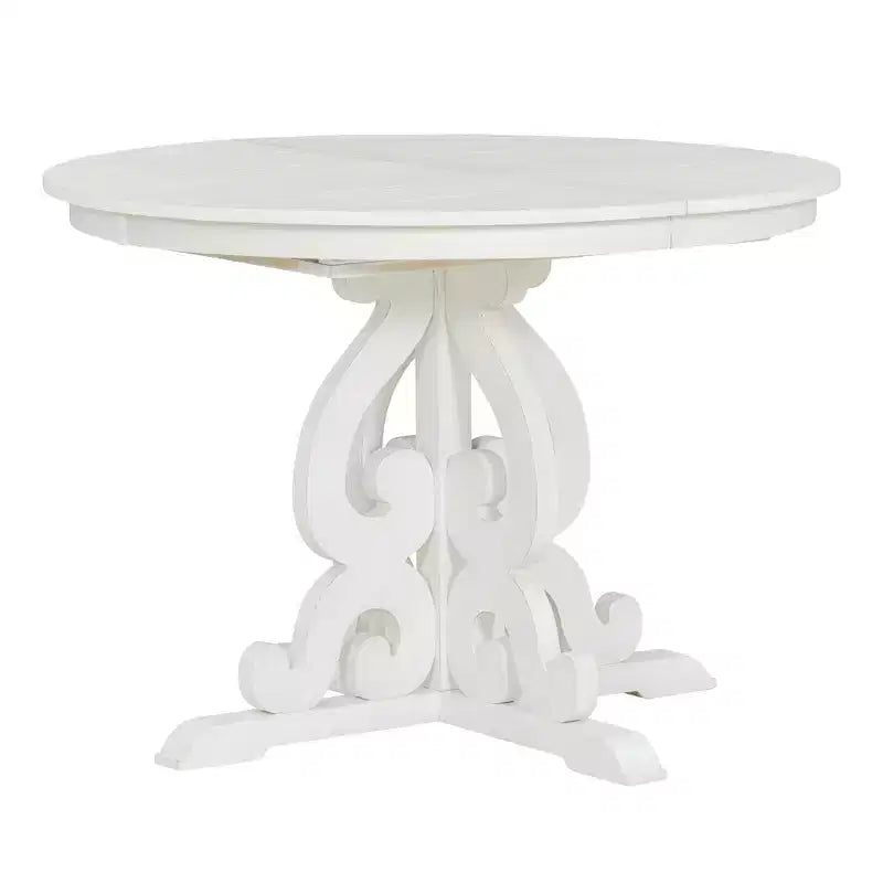 Set da pranzo retrò da 5 pezzi con tavolo allungabile e 4 sedie imbottite, prolunga da 40 cm, ideale per cucina e sala da pranzo