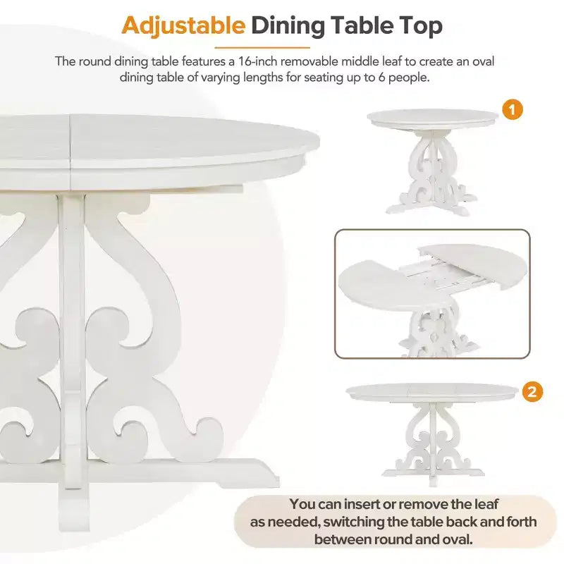 Set da pranzo retrò da 5 pezzi con tavolo allungabile e 4 sedie imbottite, prolunga da 40 cm, ideale per cucina e sala da pranzo