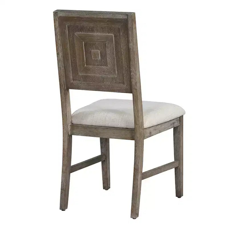 GDFStudio Monica, set da pranzo di 6 pezzi con tavolo in legno da 60" e sedie e panca imbottite
