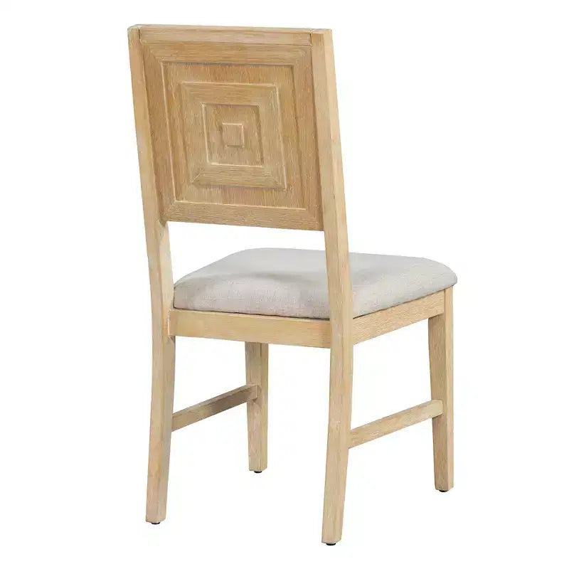 GDFStudio Monica, set da pranzo di 6 pezzi con tavolo in legno da 60" e sedie e panca imbottite