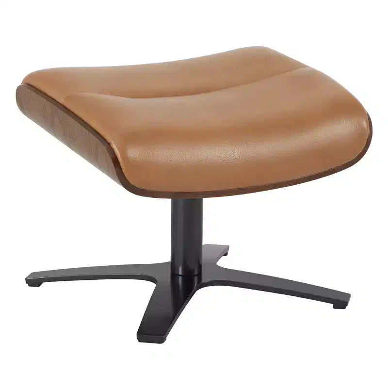 Poltrona reclinabile girevole Spruce&Spring con pouf e poggiatesta regolabile