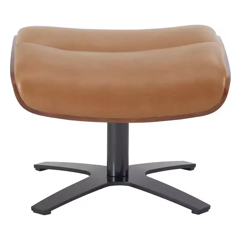 Poltrona reclinabile girevole Spruce&Spring con pouf e poggiatesta regolabile
