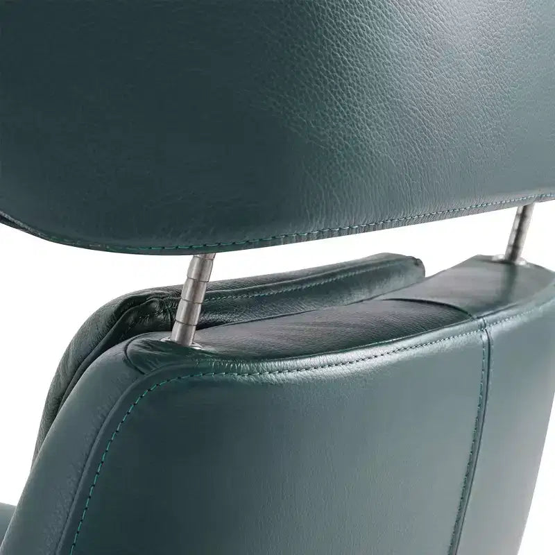 Poltrona reclinabile girevole Spruce&Spring con pouf e poggiatesta regolabile