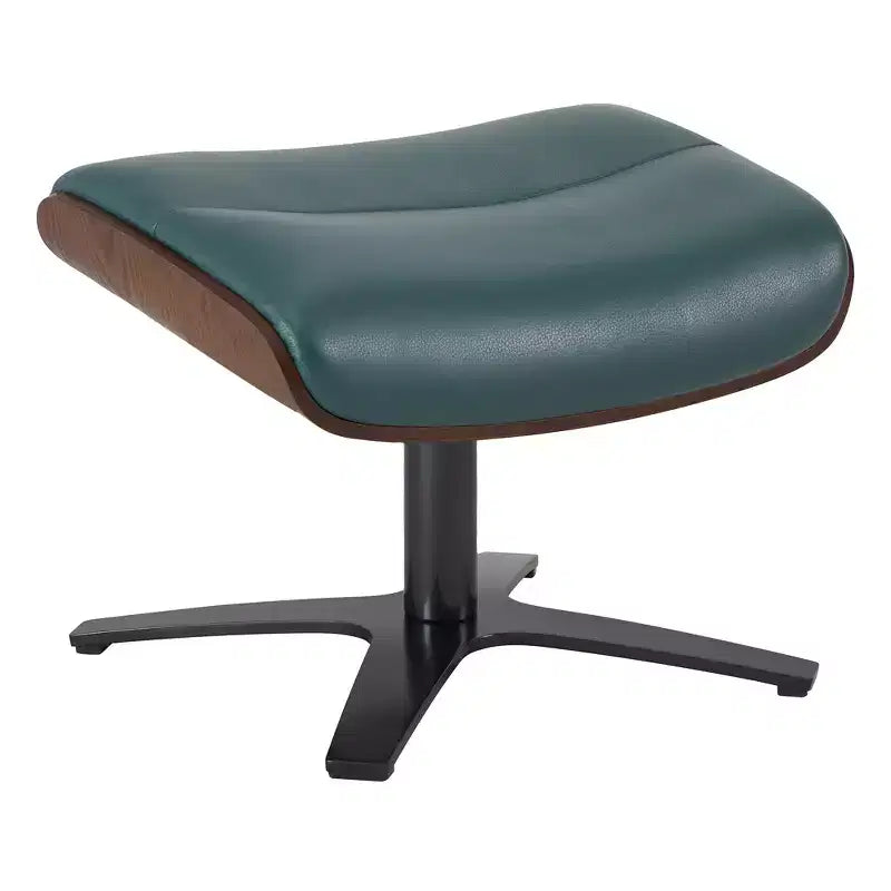 Poltrona reclinabile girevole Spruce&Spring con pouf e poggiatesta regolabile