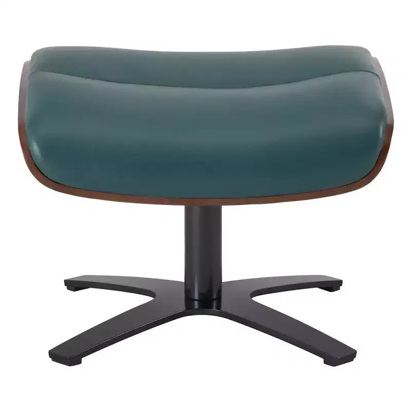 Poltrona reclinabile girevole Spruce&Spring con pouf e poggiatesta regolabile