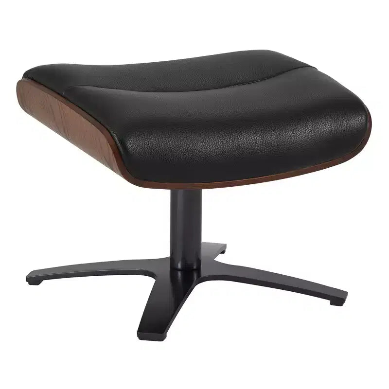 Poltrona reclinabile girevole Spruce&Spring con pouf e poggiatesta regolabile