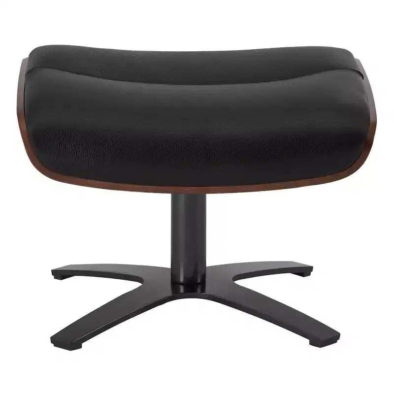 Poltrona reclinabile girevole Spruce&Spring con pouf e poggiatesta regolabile