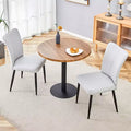 3/5 Piece Dining Table Set Round Kitchen Table Set Space-Saving Dinette with 2/4 Upholstered Chairs - ModernLuxe