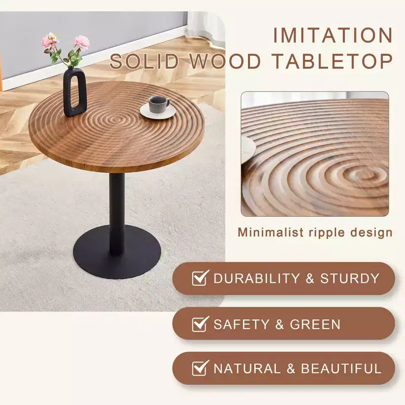 Set tavolo da pranzo 3/5 pezzi, set tavolo da cucina rotondo, tavolo da pranzo salvaspazio con 2/4 sedie imbottite - ModernLuxe
