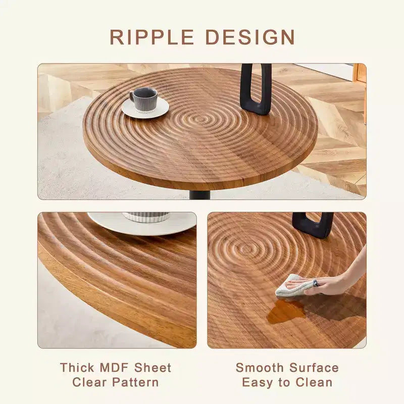 Set tavolo da pranzo 3/5 pezzi, set tavolo da cucina rotondo, tavolo da pranzo salvaspazio con 2/4 sedie imbottite - ModernLuxe