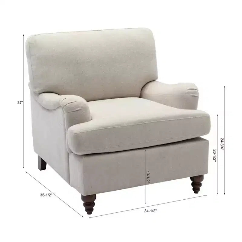 GDFStudio Candor modernes Set aus Polstersessel und Hocker