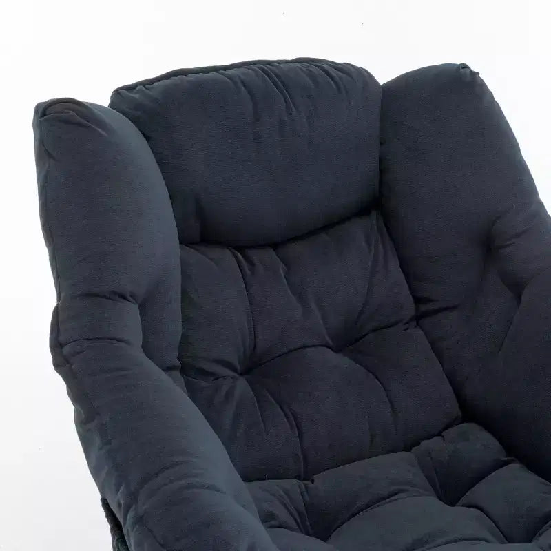 Poltrona reclinabile moderna Okak con poggiapiedi pouf, comoda sedia per il tempo libero per soggiorni, aree relax