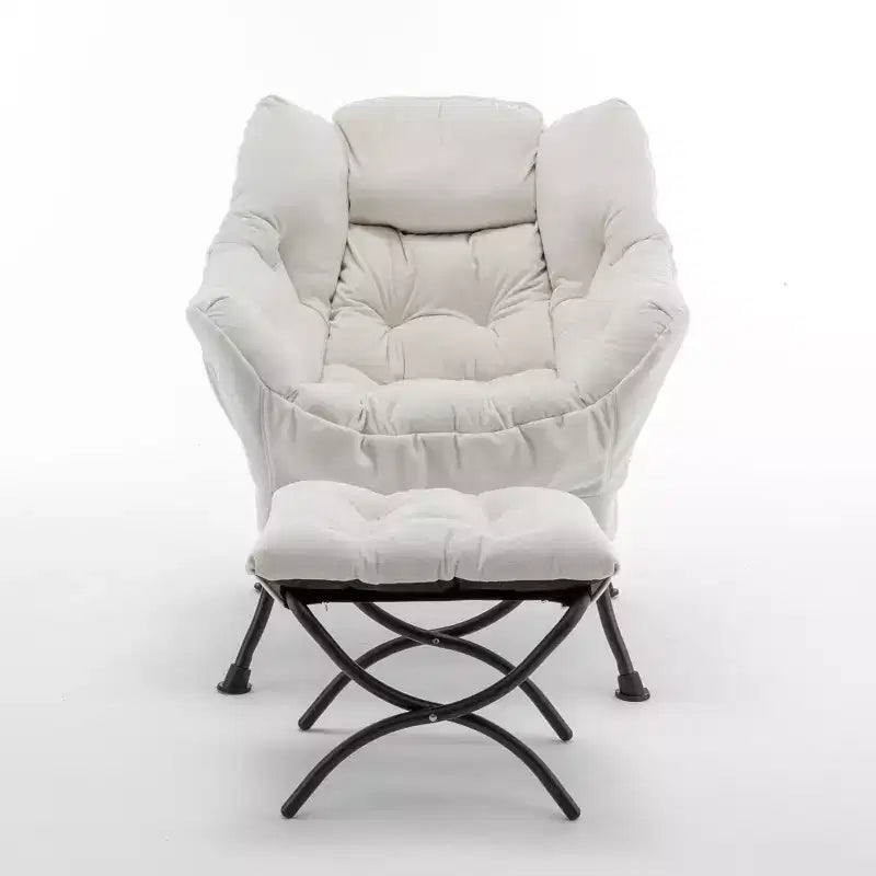 Okak Modern Recliner Accent Chair Lounge Armchair with Ottoman Footrest,Comfortable Leisure Chair for Living Rooms,Relaxation Areas
