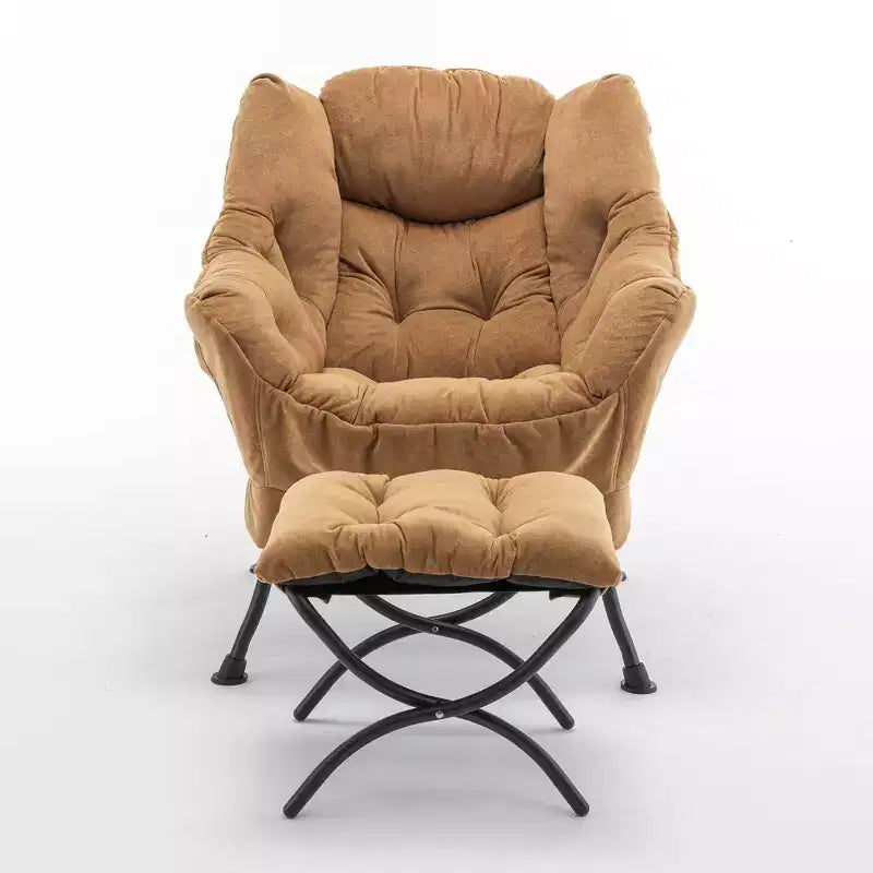 Poltrona reclinabile moderna Okak con poggiapiedi pouf, comoda sedia per il tempo libero per soggiorni, aree relax