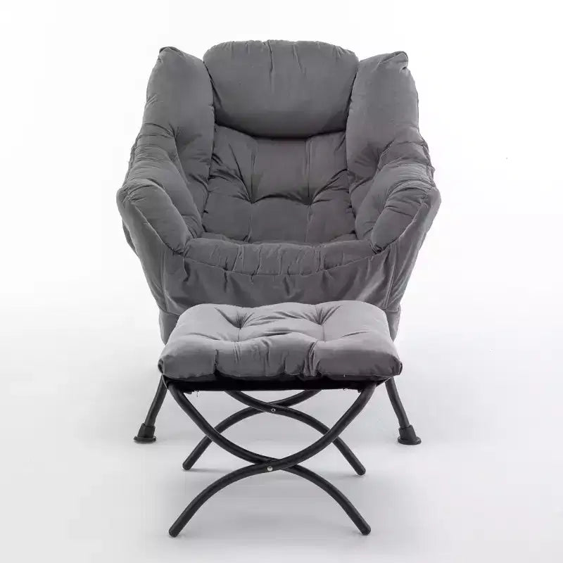 Poltrona reclinabile moderna Okak con poggiapiedi pouf, comoda sedia per il tempo libero per soggiorni, aree relax
