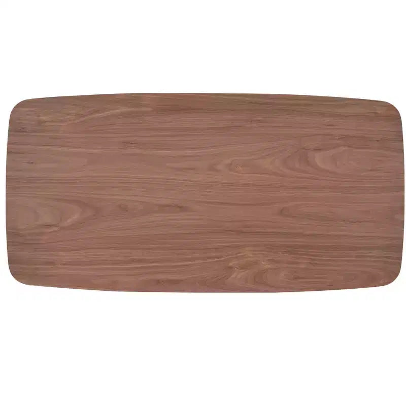 Set da Pranzo di 5 Pezzi GDFStudio Neihart in Tessuto e Legno di Gomma con Base Curva