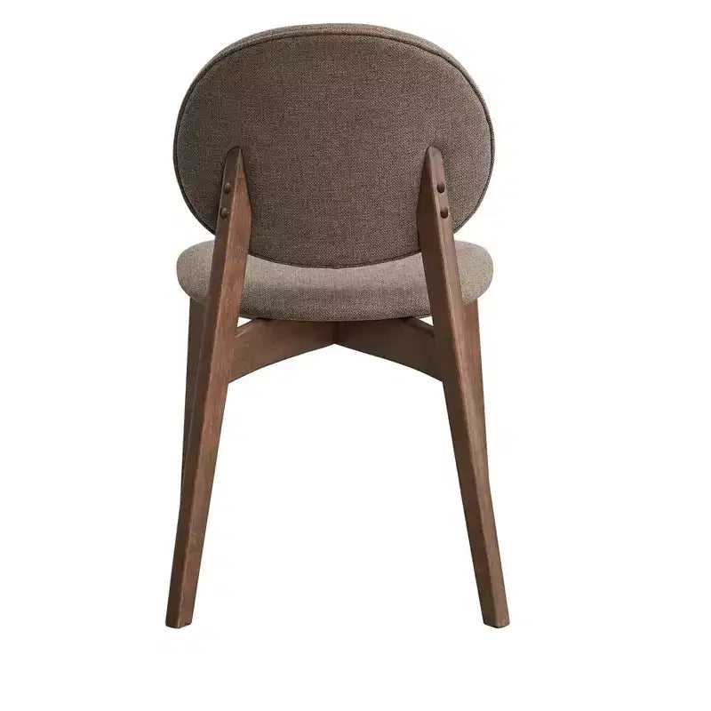 Set da Pranzo di 5 Pezzi GDFStudio Neihart in Tessuto e Legno di Gomma con Base Curva