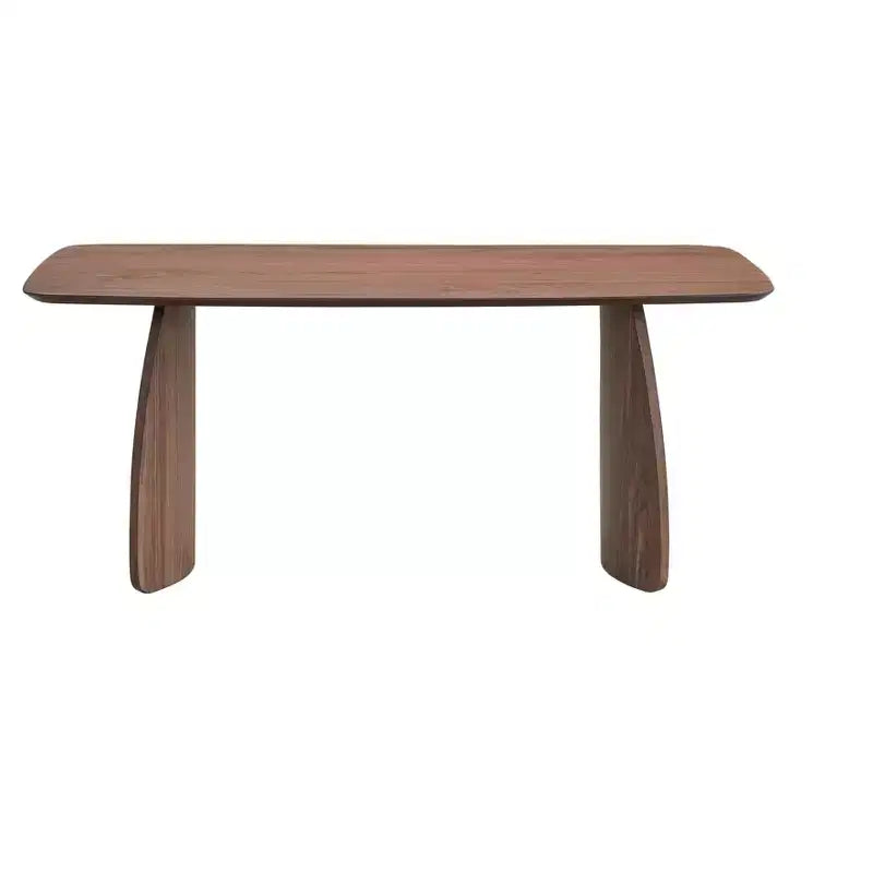 Set da Pranzo di 5 Pezzi GDFStudio Neihart in Tessuto e Legno di Gomma con Base Curva