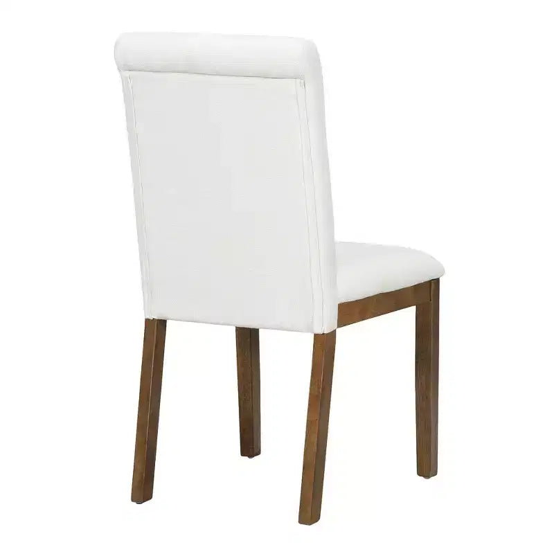 Set da pranzo Whisen 6 pezzi stile rustico con tavolo allungabile, prolunga rimovibile, sedie imbottite e panca