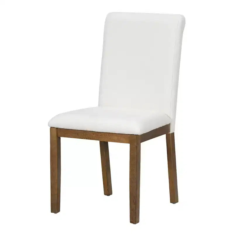 Set da pranzo Whisen 6 pezzi stile rustico con tavolo allungabile, prolunga rimovibile, sedie imbottite e panca