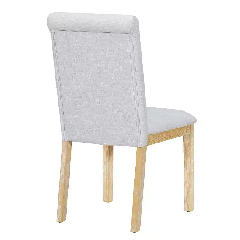 Set da pranzo Whisen 6 pezzi stile rustico con tavolo allungabile, prolunga rimovibile, sedie imbottite e panca