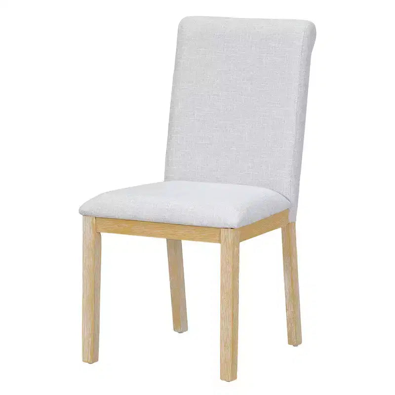Set da pranzo Whisen 6 pezzi stile rustico con tavolo allungabile, prolunga rimovibile, sedie imbottite e panca