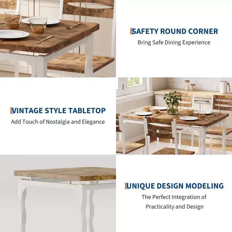 Set da pranzo per 4 persone, gambe del tavolo a spirale, sedute ergonomiche confortevoli, set da tavolo da bar, per piccoli spazi, cucina, appartamento