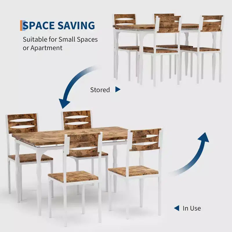 Set da pranzo per 4 persone, gambe del tavolo a spirale, sedute ergonomiche confortevoli, set da tavolo da bar, per piccoli spazi, cucina, appartamento