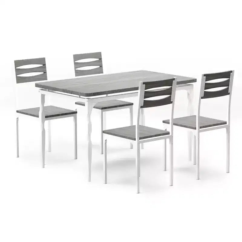 Set da pranzo per 4 persone, gambe del tavolo a spirale, sedute ergonomiche confortevoli, set da tavolo da bar, per piccoli spazi, cucina, appartamento