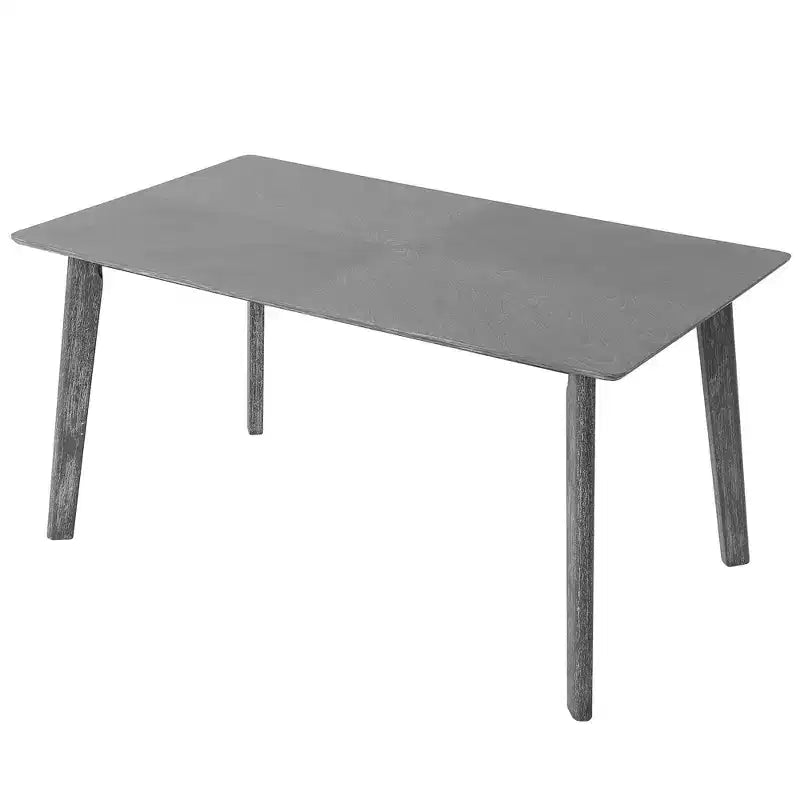 Set da pranzo da 5 pezzi, tavolo da cucina rustico stile coloniale e 4 sedie imbottite - ModernLuxe